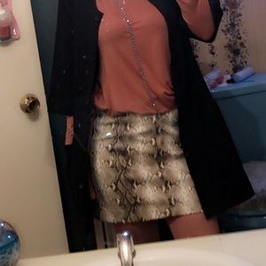 Snake print skirt